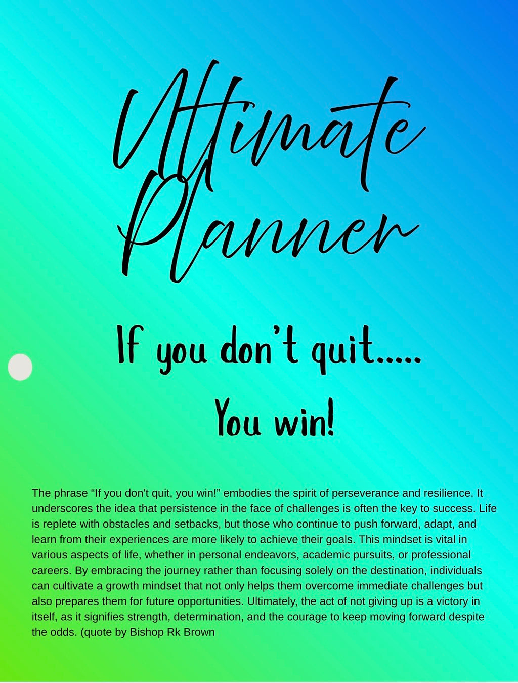 Ultimate Productivity Planner