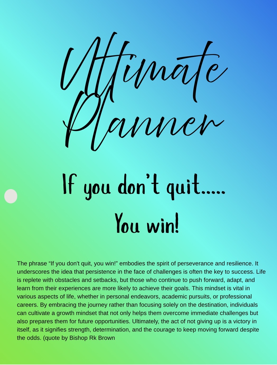 Ultimate Productivity Planner